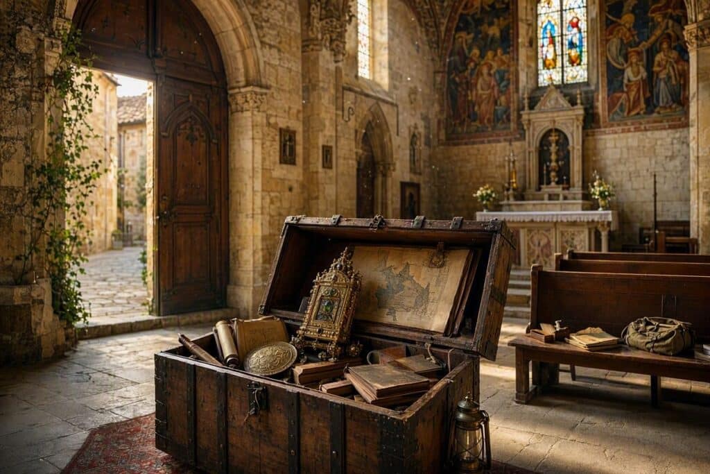Un encantador pueblo medieval en el sur de Francia alberga un tesoro digno de Indiana Jones en su iglesia.